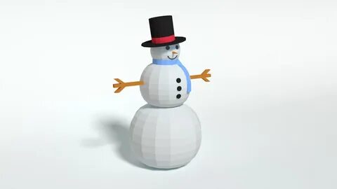 Снеговик 3д модель