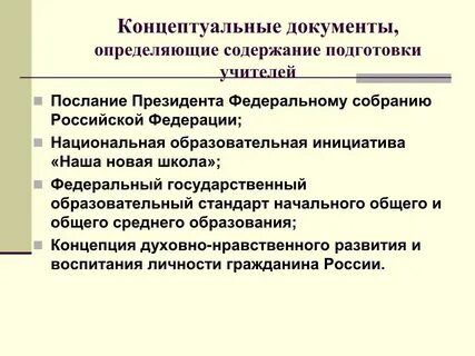 Система концептуальных документов
