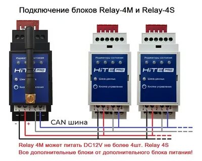 Управление 4 реле