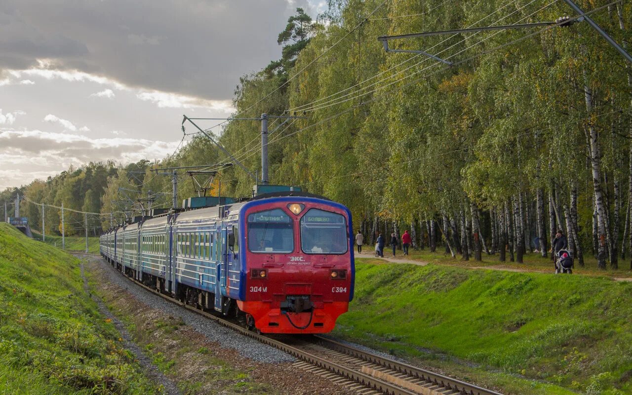 Электрички чкаловская подлипки дачные. Эд4м 0394. Эд4м №0394. Горьковское направление Московской железной дороги эд4м. Тепловоз Подлипки дачные.