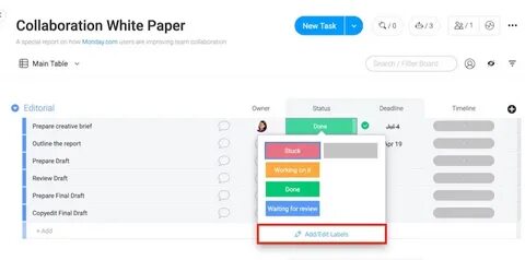 Task status