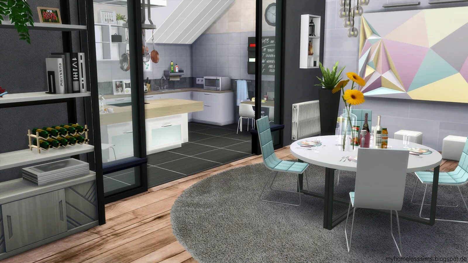 Sims 4 интерьер. Квартира студия симс 4. Симс 4 комната коллекционера. Интерьер квартиры в симс 4. Дом с квартирами симс 4.