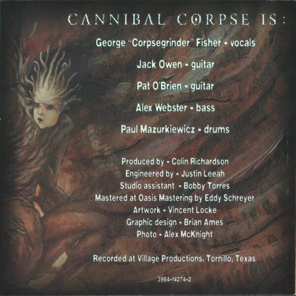 Bloodthirst 1999 Cannibal Corpse album Cover.