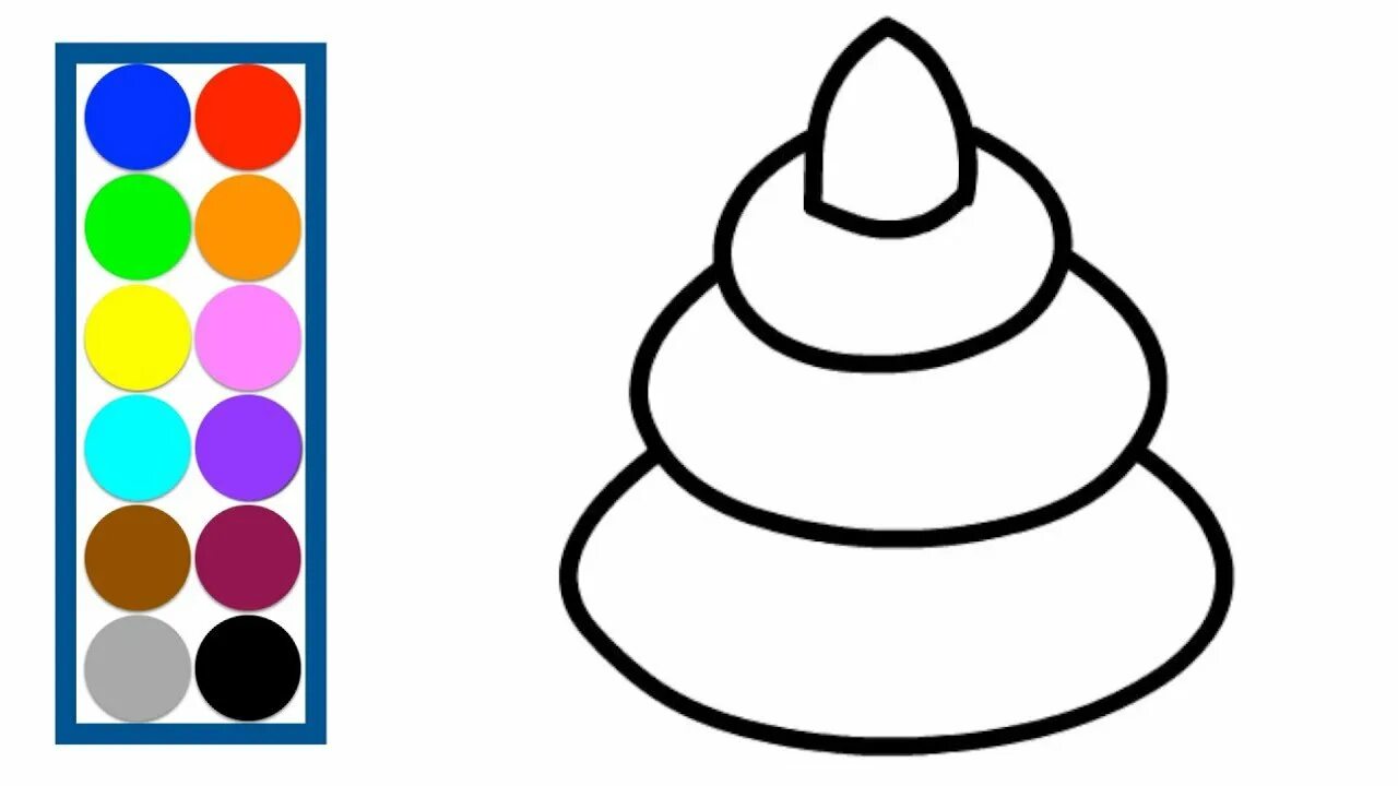 Пирамидка раскраска. Распечатать пирамидку. Раскраски для малышей. Пирамидка раскраска. Игрушки раскраска для детей.