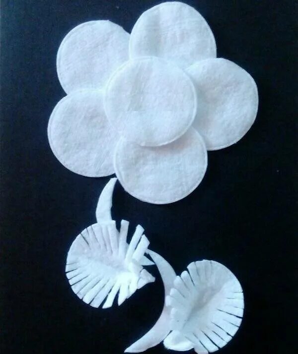 Поделка цветы из ватных дисков. Аппликация. Цветы. Поделка из ватного диска цветок. Открытка с цветами из ватных дисков.