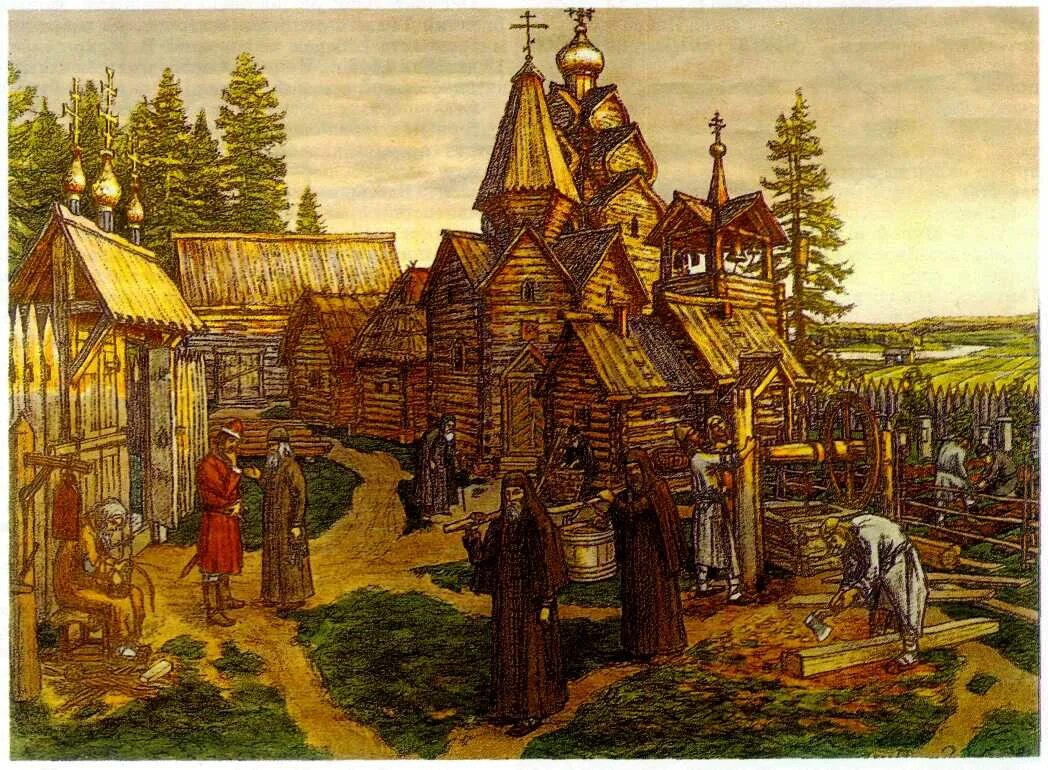 Аполлинарий васнецов кремль. Древняя русь ix –xii века. Основание москвы 1147 юрием долгоруким. Строй древней руси. Художник максимов алексей федотович «в усадьбе князя».