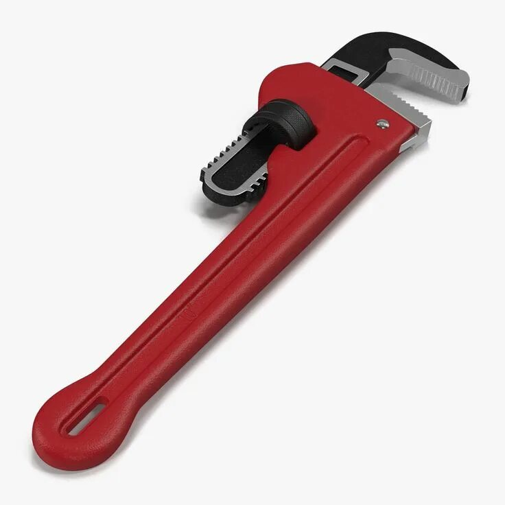 Pipe Wrench American model l - 250 мм. Pipe clamping Wrench. MCC Pipe Wrench. Pipe Wrench 3d model.