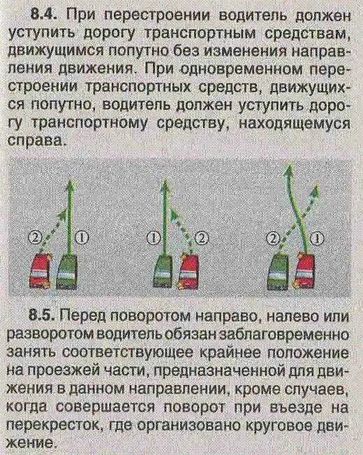 Перестроение во время движения. При перестроении водитель должен уступить дорогу. ПДД при перестроении. При одновременном перестроении преимущество.