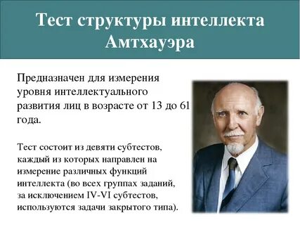 Структура тесту амтхауэра