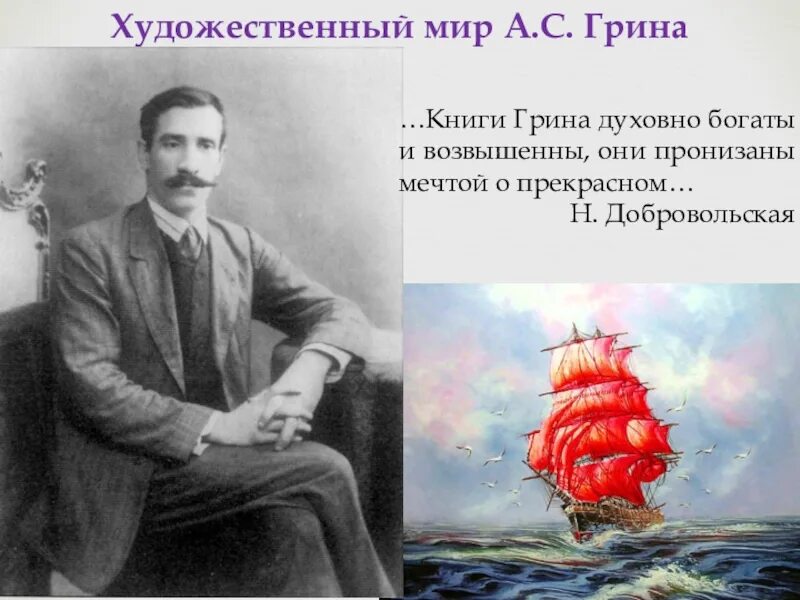 А. Грин "Алые паруса". Грин а. с. (н. ф. Гриневский) «Алые паруса». Авторское определение жанра алых парусов