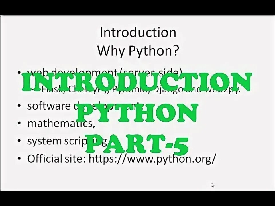 Introduction to python programming. Introduction to python programming