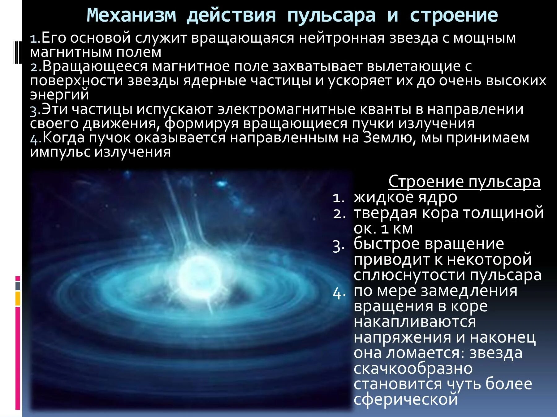 Нейтронные звезды сколько. Нейтронные звезды пульсары строение. Пульсары звезды строение. Механизм действия Пульсара и строение. Магнитное поле нейтронной звезды.