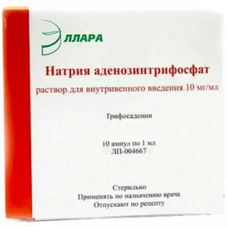 Лекарство атф. Натрия аденозинтрифосфат р-р для в/в введ 10 мг/мл, 1 мл №10 Эллара. Натрия аденозинтрифосфат 10мг/мл 1мл 10 шт.. Натрия аденозинтрифосфат р-р д/ин. 10 Мг/мл 1 мл амп. № 10. Натрия аденозинтрифосфат (АТФ) 1% 1мл. №10 амп. /Эллара/.