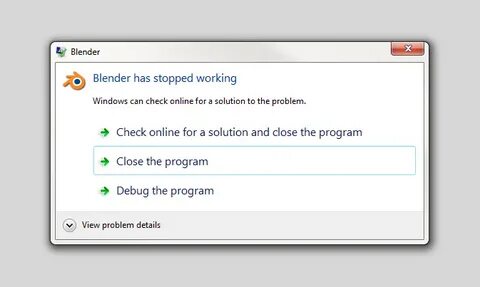Blender crash
