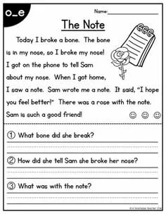 O e reading