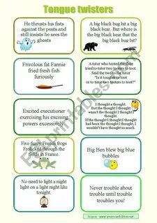 Tongue twisters in english
