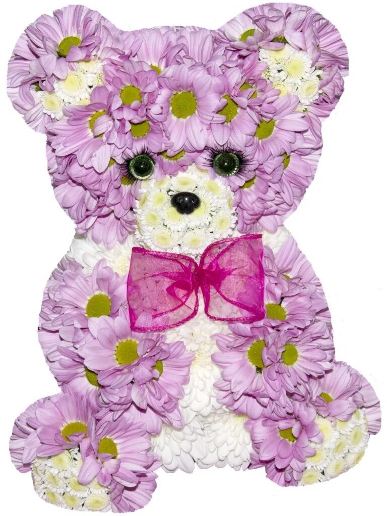 мягкая игрушка из цветов. букеты зверюшки из цветов. цветы в виде игрушки. мишка из цветов. цветы в виде игрушки.