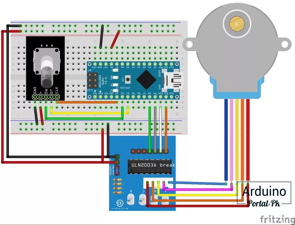 #21. Подключаем к Arduino Шаговый двигатель 28BYJ-48 на драйвере ULN2003