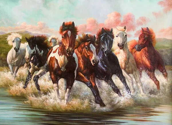 Кумысные лошади картина. 8 коней. Табун лошадей. Восемь лошадей. Табун лошадей живопись.