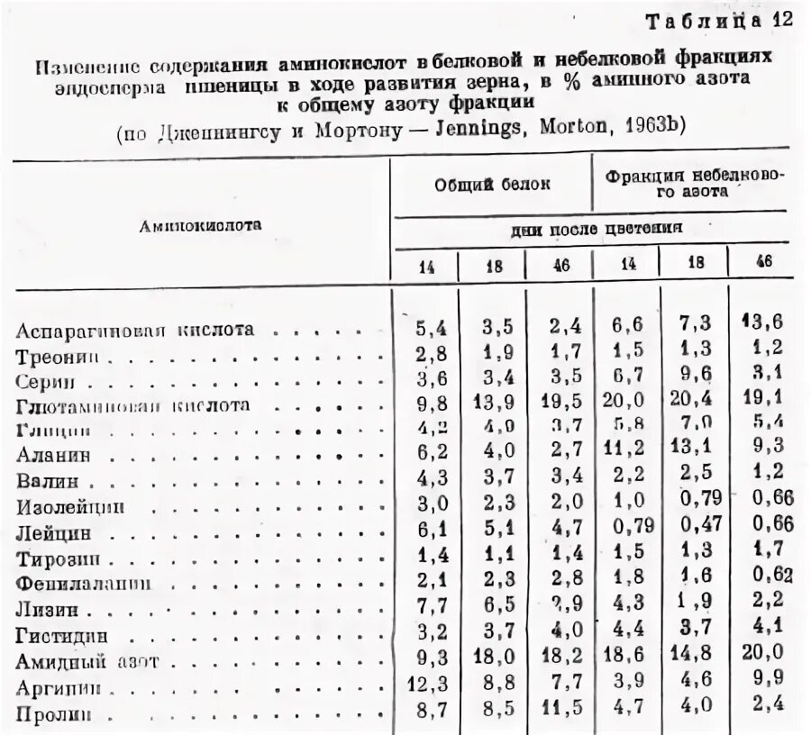 Пшеница состав белки