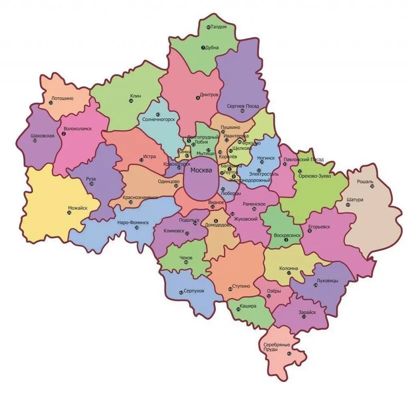 Названия подмосковных