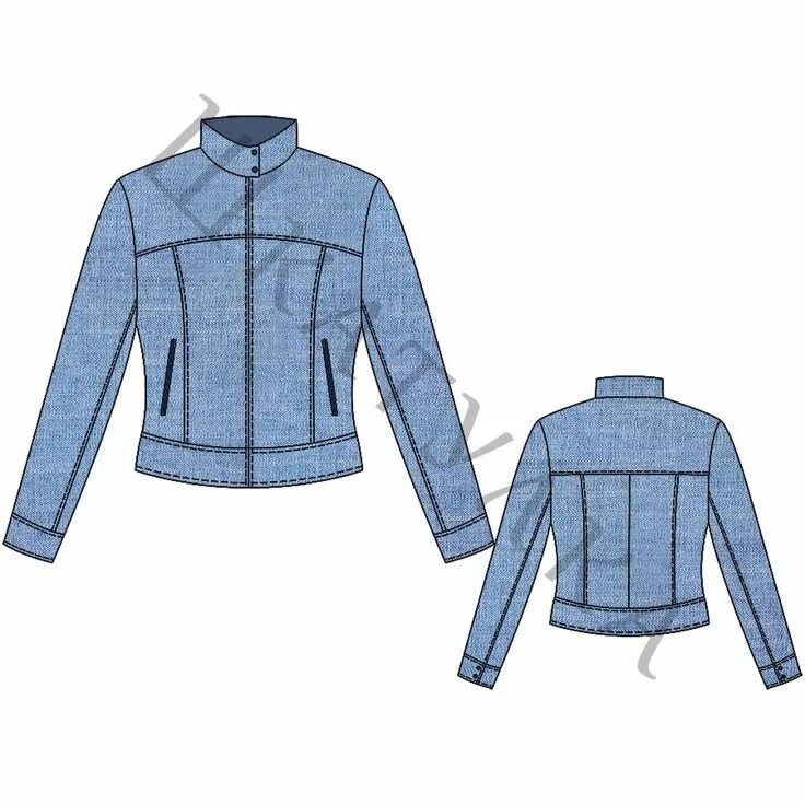 Molde de campera de jean para dama de utilísima El procedimiento en: http://www.