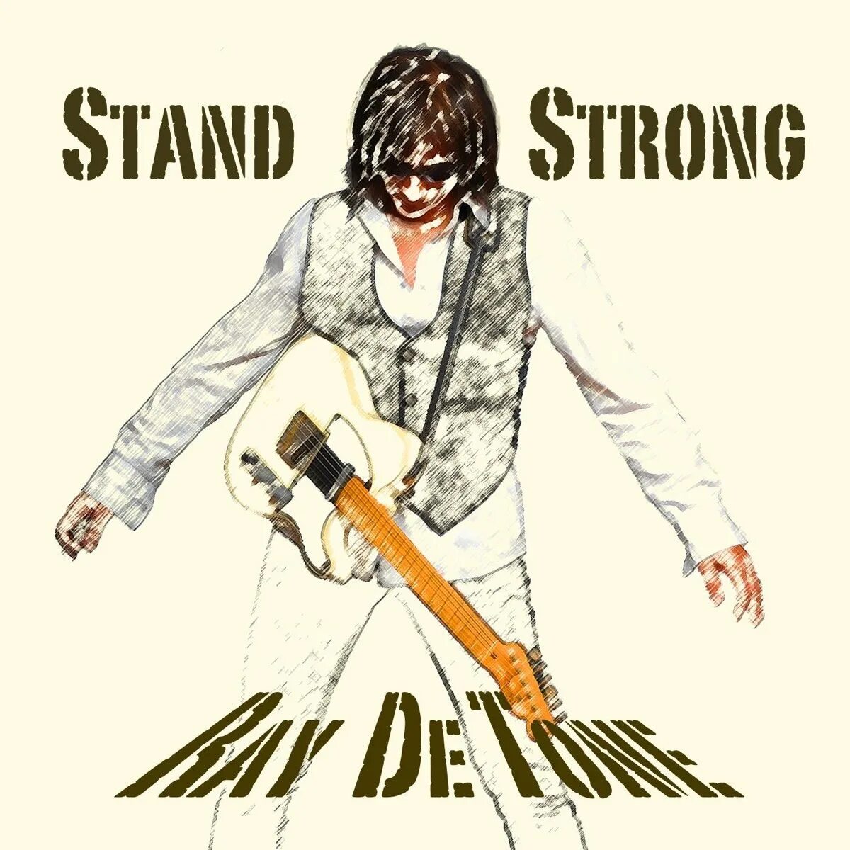 Рей Стронг. Ray strong. Ray Detone Guitar Noir. Stand strong