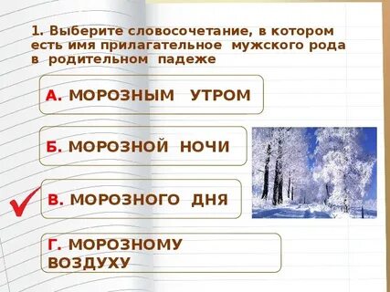 Просклонять морозные дни