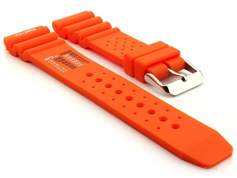 Strapped band. KS Pro Strap. Ocean Orange Silicone Band. Orange Rubber.