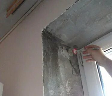 Штукатурка после установки окон