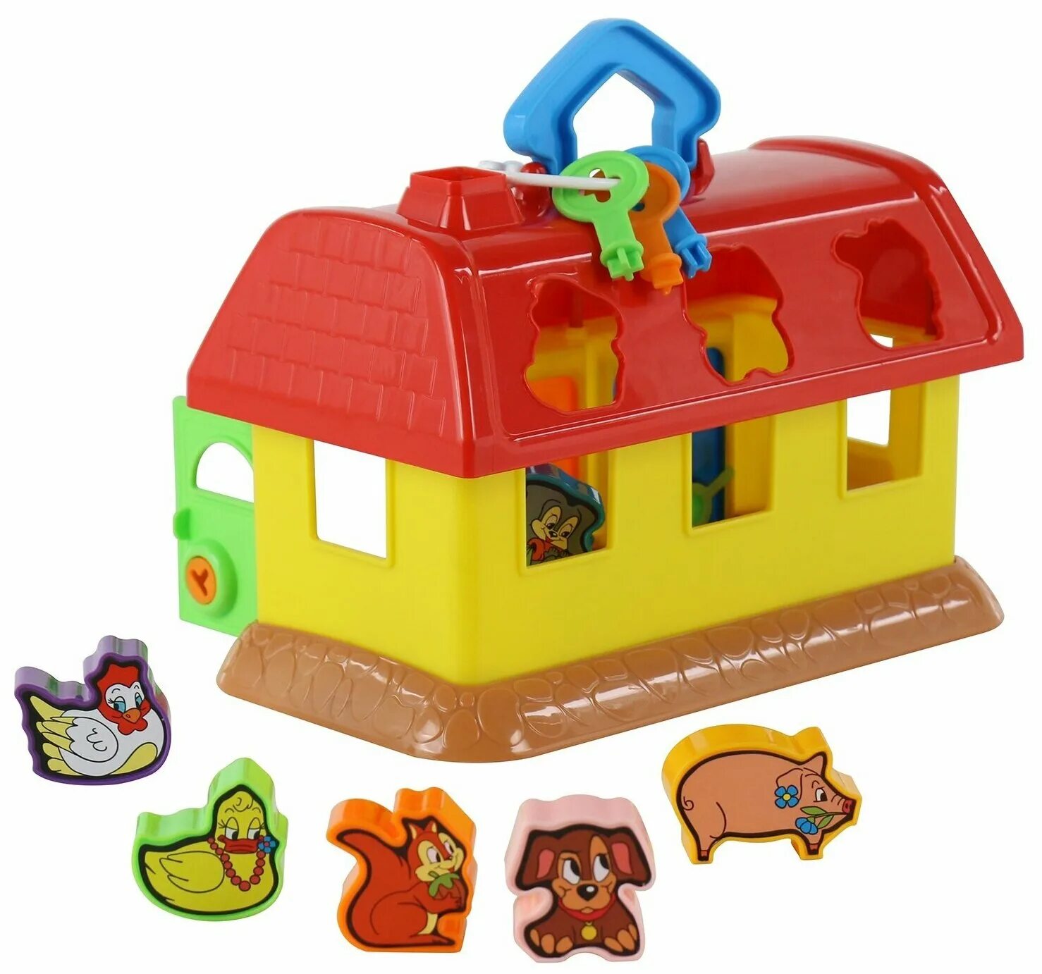 игруша домик с аксессуарами i-8055. домик сортер. домик сортер полесье. развивающий домик сортер abc. сортер домик для принцесс.