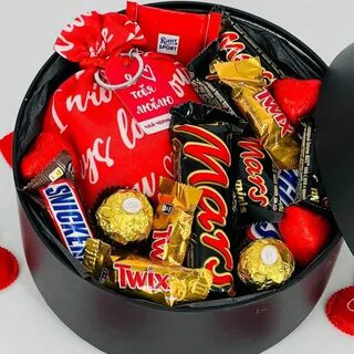 Сладкий подарочный бокс подарок на 14 февраля день влюблённых в интернет-магазин