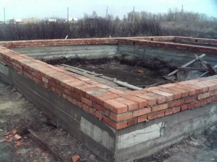 Цоколь для бани из кирпича