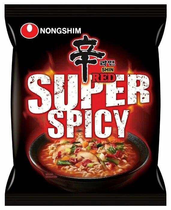 Купить лапшу шин рамен. Nongshim Shin Red super Spicy. Super Spicy лапша Red s Nongshim. Лапша быстрого приготовления Shin Ramyun. Лапша Nongshim шин Рамин супер спайси Рэд.