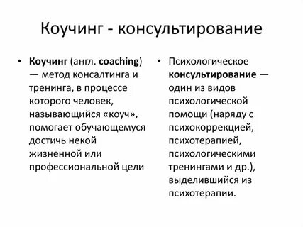 Консультирование коучинг