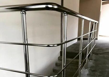 Перила из нержавейки для лестниц фото