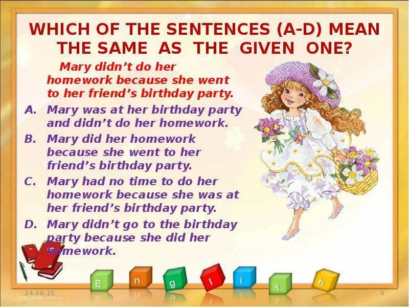 Her she name is mary. Mary does her homework отрицательное. mary and i are или is. she went to. mary and her.