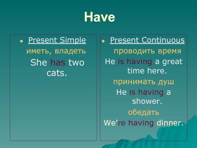 Has arrived какое время. Презент континиус. иметь владеть на английском. while he какое время.