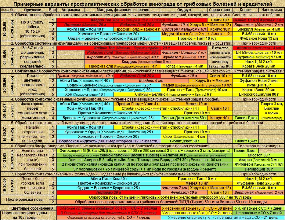 Чем обрабатывать виноград весной от вредителей. Схема обработки винограда весной. Таблица обработки винограда. Таблица обработки винограда от болезней и вредителей. Таблица совместимости препаратов для баковых смесей на винограде.