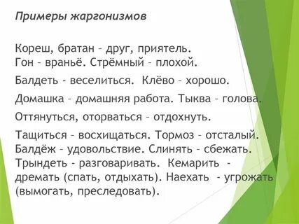 Жаргонизмы просторечия диалектизмы