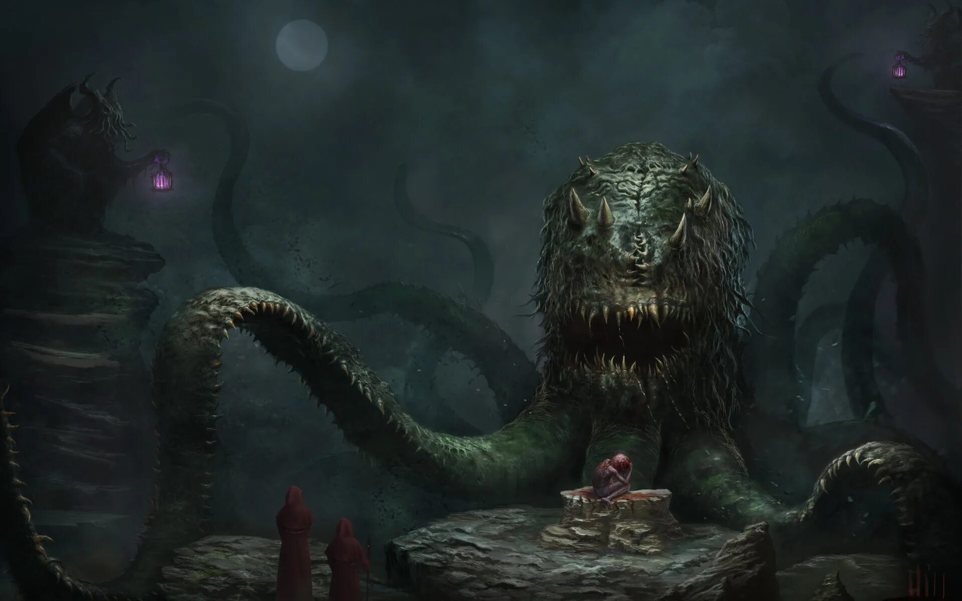 Бабушка пагуро. Рептилоид serious sam. Древние боги лавкрафт. Монстры 4 букв. Четыре зверя видения пророка даниила.