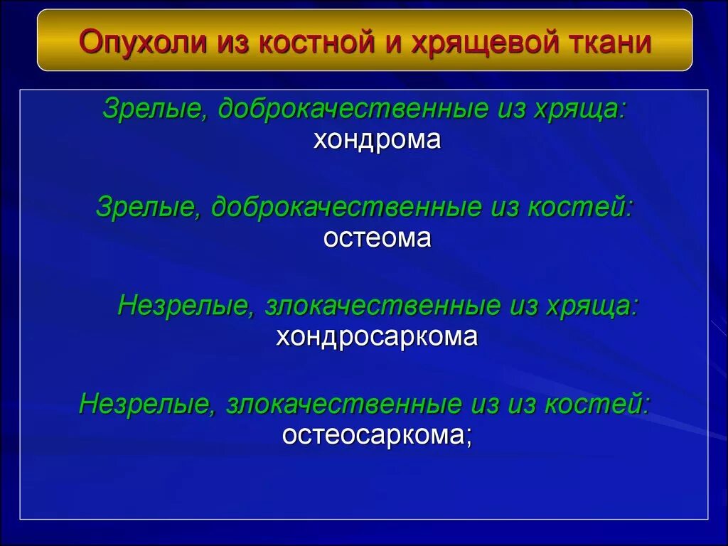 Доброкачественная опухоль из хрящевой ткани. Доброкачественная опухоль костной ткани. Доброкачественные новообразования костной и хрящевой ткани. Доброкачественныеопухоли хрящквойткани. Злокачественная опухоль из соединительной