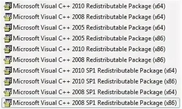 C redistributable packages установить. Microsoft visual c 2005 redistributable x64 ошибка.