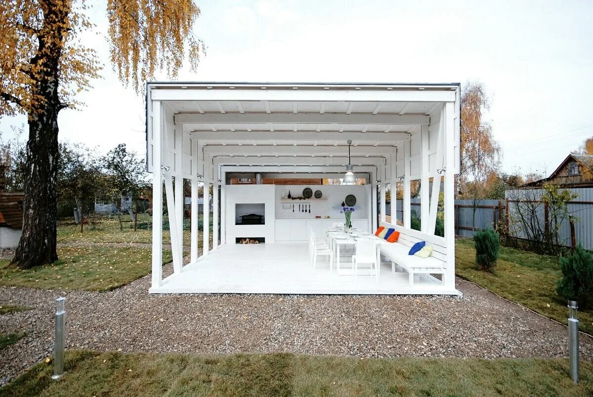 Летний садовый домик. Беседка барбекю в современном стиле. Шлср-1201. Беседка 3на5 односкатная. Крытые беседки.