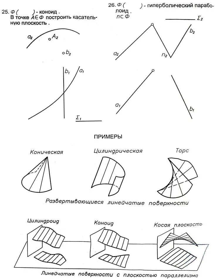 Коноид это. Коноид Начертательная геометрия. Коноид чертеж. Линейчатые поверхности Начертательная геометрия. Поверхность коноида.