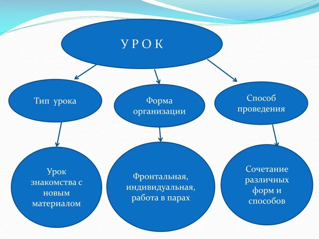 Виды организации урока