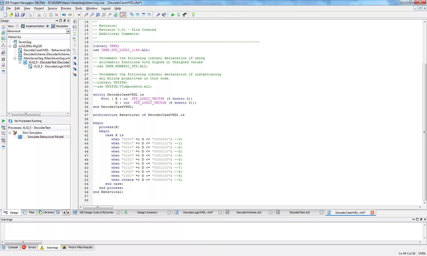 Std end. VHDL дешифратор. Сегментный индикатор на VHDL. Шина в VHDL. Ise Project Navigator ассемблер программа для виндовс 10.