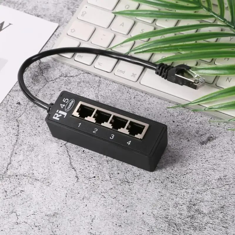 Разветвитель сетевого кабеля. Сетевой разветвитель rj45. Сплиттер адаптер rj45 на 4 гнездовой. Сетевой разветвитель rj45 на 4 порта. Сетевой сплиттер разветвитель RJ 45.