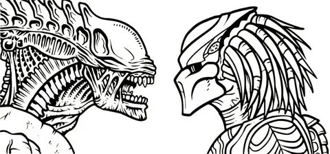 Free Alien Vs Predator Coloring Pages