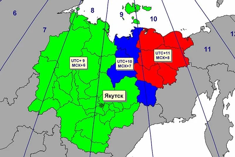 Якутия сколько времени